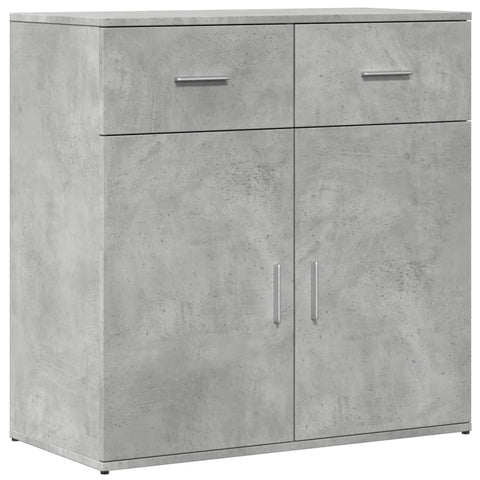 vidaXL Sideboard Concrete Grey 79x38x80 cm Engineered Wood