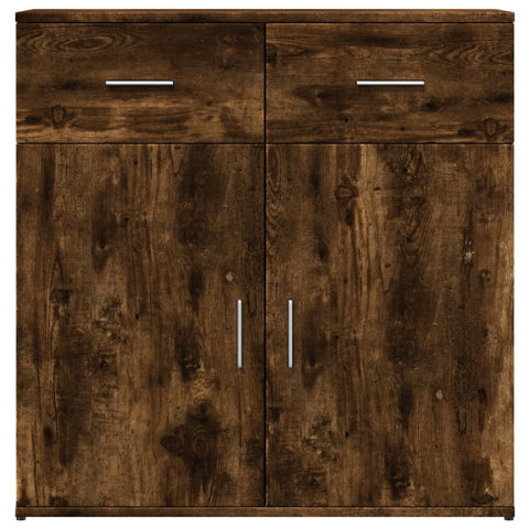 vidaXL Sideboard Smoked Oak 79x38x80 cm Engineered Wood