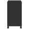 vidaXL Side Table with Wheels Black 50x30x55 cm Engineered Wood