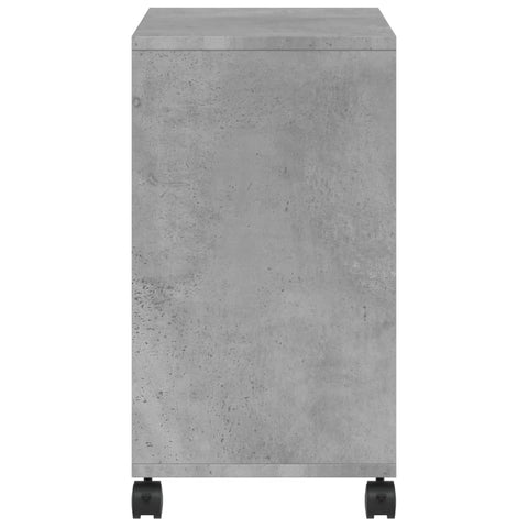 vidaXL Side Table with Wheels Concrete Grey 50x30x55 cm Engineered Wood