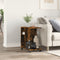 vidaXL Side Table with Wheels Smoked Oak 50x30x55 cm Engineered Wood