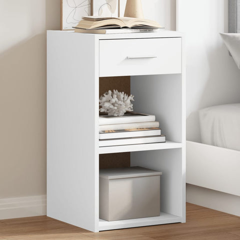 vidaXL Bedside Cabinets 2 pcs White 35x34x65 cm Engineered Wood