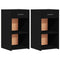 vidaXL Bedside Cabinets 2 pcs Black 35x34x65 cm Engineered Wood
