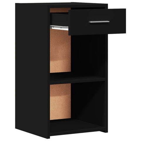 vidaXL Bedside Cabinets 2 pcs Black 35x34x65 cm Engineered Wood