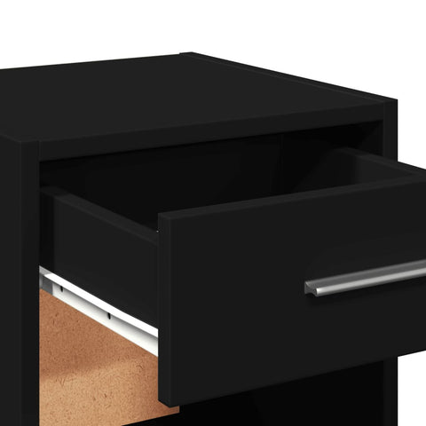 vidaXL Bedside Cabinets 2 pcs Black 35x34x65 cm Engineered Wood