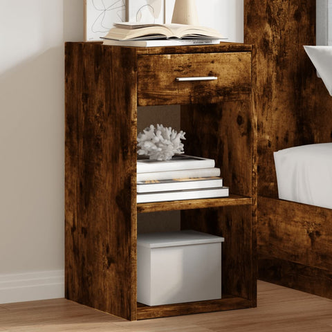 vidaXL Bedside Cabinets 2 pcs Smoked Oak 35x34x65 cm Engineered Wood