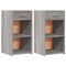 vidaXL Bedside Cabinets 2 pcs Grey Sonoma 35x34x65 cm Engineered Wood