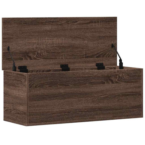 vidaXL Storage Box Brown Oak 90x35x35 cm Engineered Wood
