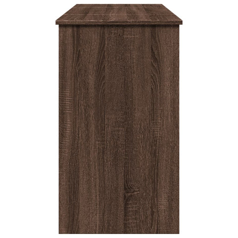 vidaXL Dressing Table with Mirror Brown Oak 100x45x76 cm