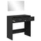 vidaXL Dressing Table with Mirror Black 80x39x80 cm