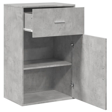 vidaXL Storage Cabinet Concrete Grey 56.5x39x90 cm Engineered Wood