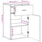 vidaXL Storage Cabinet Concrete Grey 56.5x39x90 cm Engineered Wood