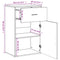 vidaXL Storage Cabinet Brown Oak 56.5x39x90 cm Engineered Wood