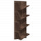 vidaXL Wall Bookshelf 4-Tier Brown Oak 33x16x90 cm