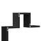 vidaXL Wall Shelf Black 104.5x10x43 cm Engineered Wood