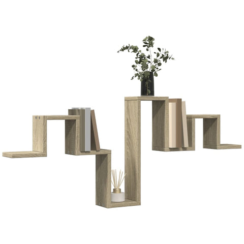 vidaXL Wall Shelf Sonoma Oak 104.5x10x43 cm Engineered Wood