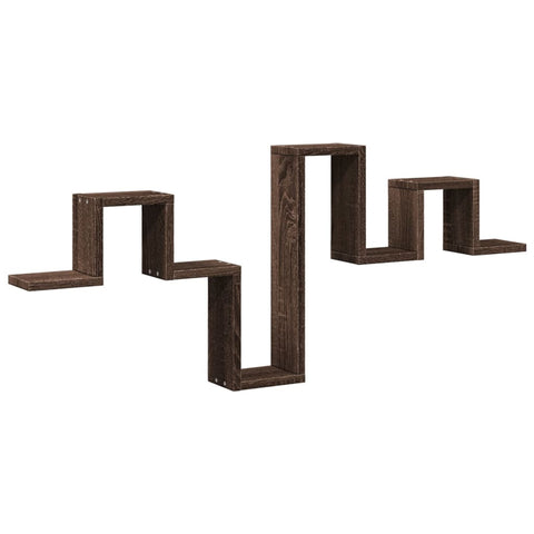 vidaXL Wall Shelf Brown Oak 104.5x10x43 cm Engineered Wood