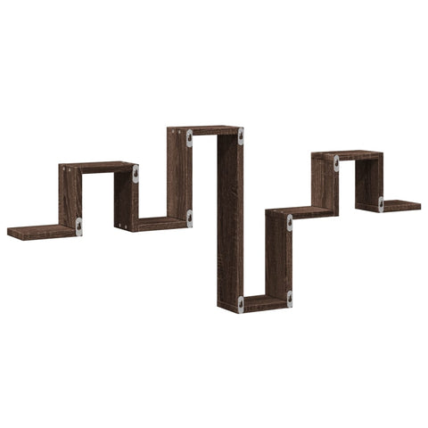 vidaXL Wall Shelf Brown Oak 104.5x10x43 cm Engineered Wood