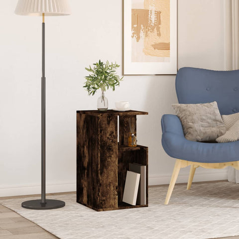 vidaXL Side Table Smoked Oak 35x35x60 cm Engineered Wood