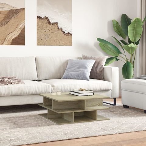 vidaXL Coffee Table Sonoma Oak 70x70x29 cm Engineered Wood