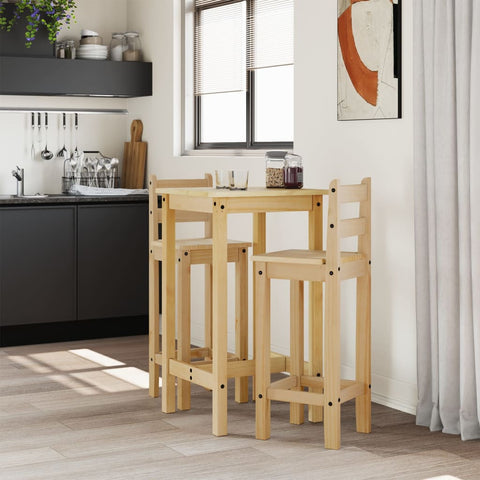 vidaXL 3 Piece Bar Set Solid Wood Pine