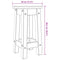 vidaXL Bar Stools 2 pcs Solid Wood Pine