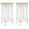 vidaXL Bar Stools 2 pcs White Solid Wood Pine