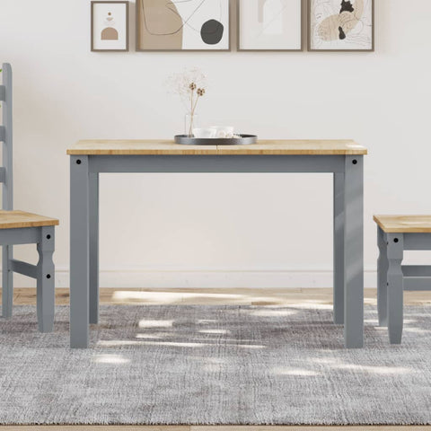 vidaXL Dining Table Panama Grey 117x60x75 cm Solid Wood Pine