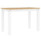 vidaXL Dining Table Panama White 117x60x75 cm Solid Wood Pine