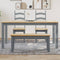 vidaXL Dining Table Panama Grey 160x80x75 cm Solid Wood Pine