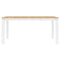 vidaXL Dining Table Panama White 160x80x75 cm Solid Wood Pine