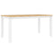 vidaXL Dining Table Panama White 160x80x75 cm Solid Wood Pine