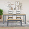 vidaXL Dining Table Panama Grey 180x90x75 cm Solid Wood Pine