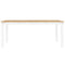 vidaXL Dining Table Panama White 180x90x75 cm Solid Wood Pine