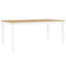 vidaXL Dining Table Panama White 180x90x75 cm Solid Wood Pine
