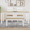 vidaXL Dining Table Panama White 180x90x75 cm Solid Wood Pine