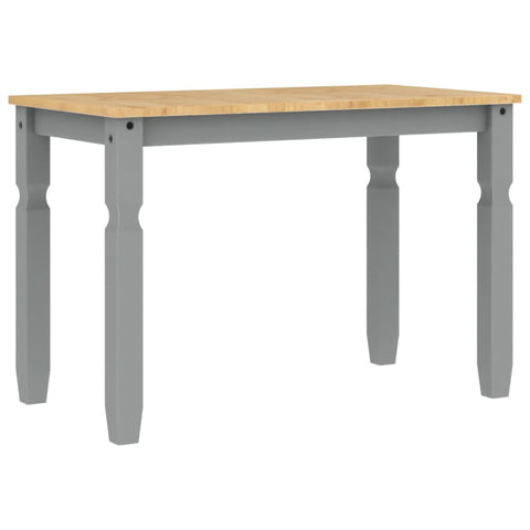 vidaXL Dining Table Corona Grey 112x60x75 cm Solid Wood Pine
