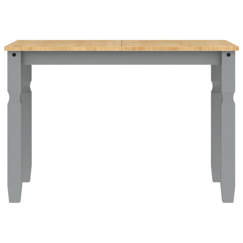vidaXL Dining Table Corona Grey 112x60x75 cm Solid Wood Pine
