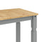 vidaXL Dining Table Corona Grey 112x60x75 cm Solid Wood Pine