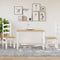 vidaXL Dining Table Corona White 112x60x75 cm Solid Wood Pine