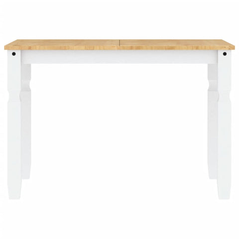 vidaXL Dining Table Corona White 112x60x75 cm Solid Wood Pine