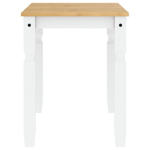 vidaXL Dining Table Corona White 112x60x75 cm Solid Wood Pine