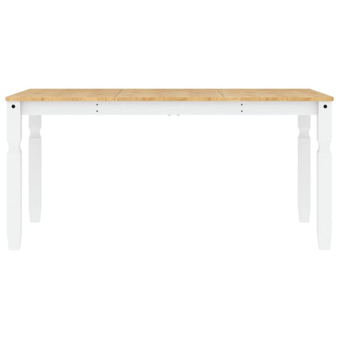 vidaXL Dining Table Corona White 160x80x75 cm Solid Wood Pine