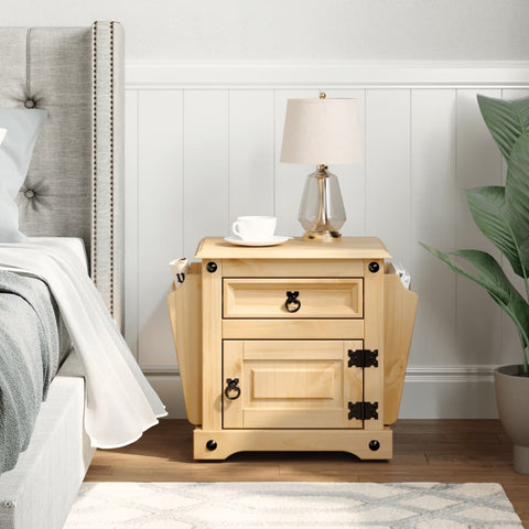 vidaXL Bedside Cabinet Corona 45x35x47.5 cm Solid Wood Pine