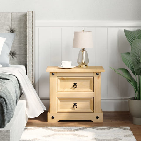 vidaXL Bedside Cabinet Corona 53x39x50 cm Solid Wood Pine