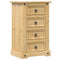 vidaXL Bedside Cabinet Corona 53x39x84 cm Solid Wood Pine