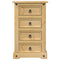 vidaXL Bedside Cabinet Corona 53x39x84 cm Solid Wood Pine