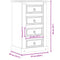 vidaXL Bedside Cabinet Corona 53x39x84 cm Solid Wood Pine