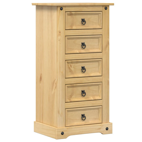 vidaXL Bedside Cabinet Corona 53x39x103 cm Solid Wood Pine