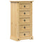 vidaXL Bedside Cabinet Corona 53x39x103 cm Solid Wood Pine